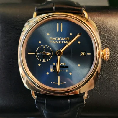 Radiomir 8 Days GMT Oro Rosso Blue
