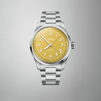 Big Crown Pointer Date 40 Stainless Steel / Yellow / Bracelet