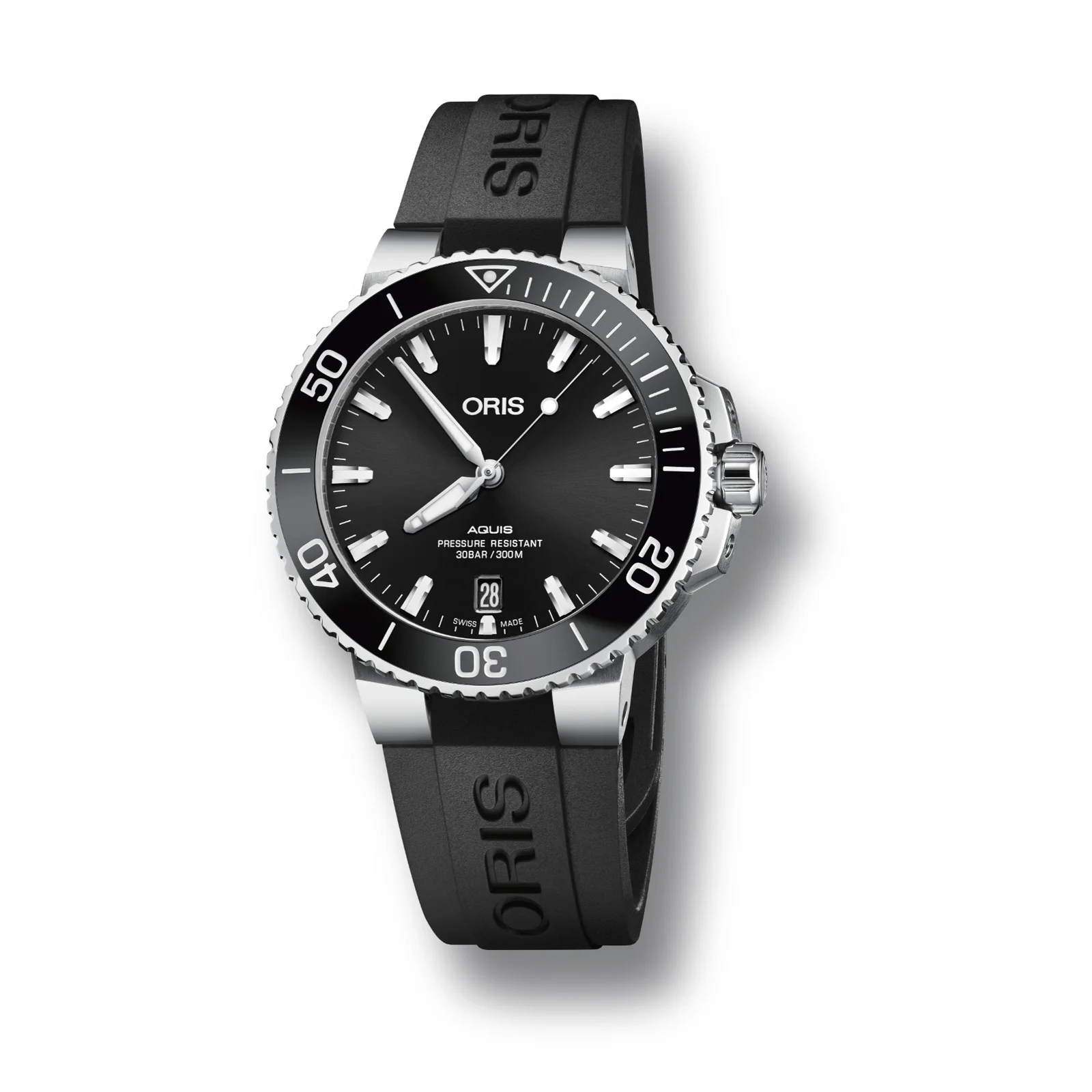 Aquis Date 39.5 Stainless Steel / Black / Rubber