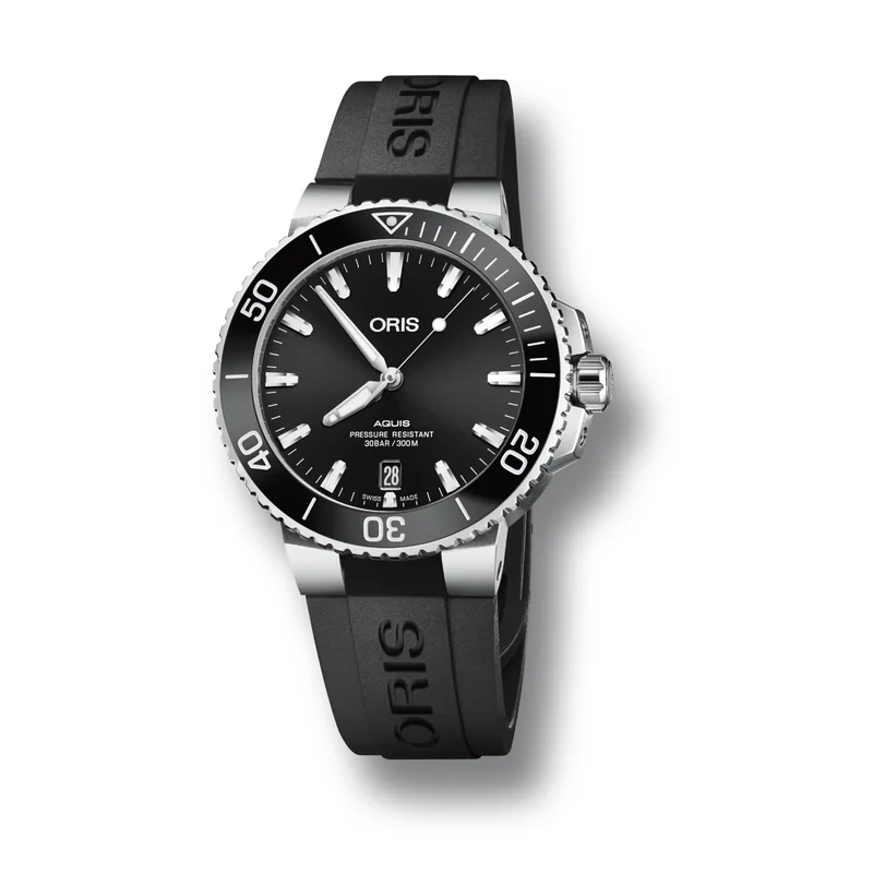 Aquis Date 39.5 Stainless Steel / Black / Rubber