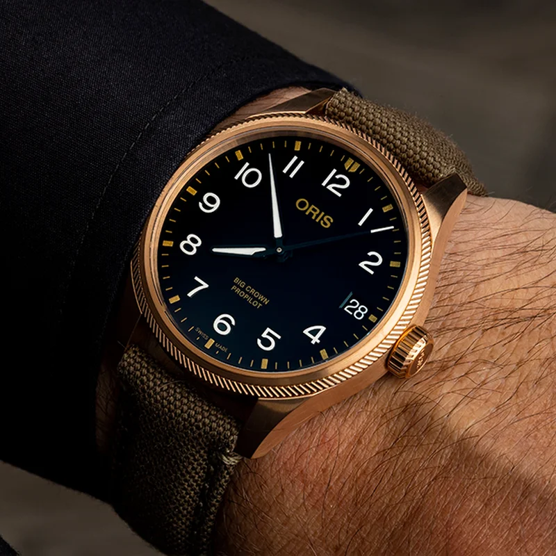 Thumb Big Crown ProPilot Big Date Bronze / Black / Fabric