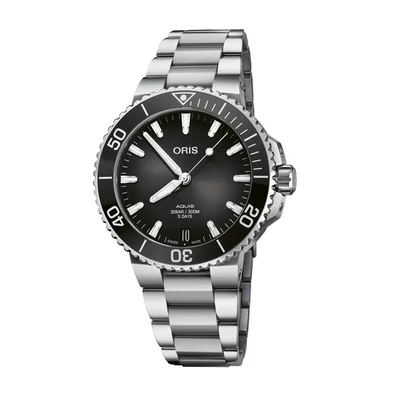 Aquis Date Calibre 400 41.5 Stainless Steel / Black / Bracelet