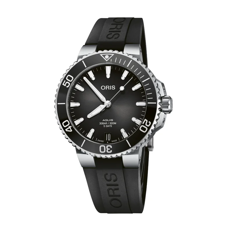 Aquis Date Calibre 400 41.5 Stainless Steel / Black / Rubber
