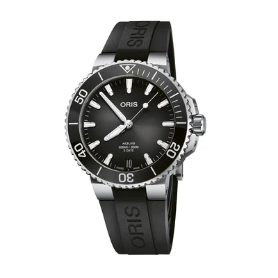 Aquis Date Calibre 400 41.5 Stainless Steel / Black / Rubber