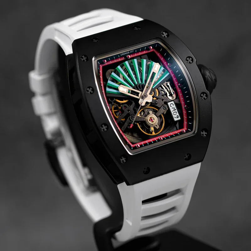 Thumb Folding Fan Black Carbon