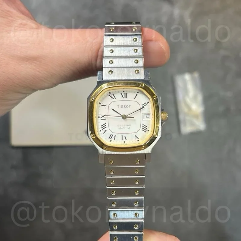 Thumb Tissot Seastar "Santos" C350-G Two-Tone White Roman Dial (LX2141)