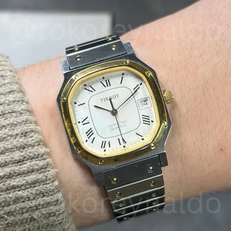 Tissot Seastar "Santos" C350-G Two-Tone White Roman Dial (LX2141)