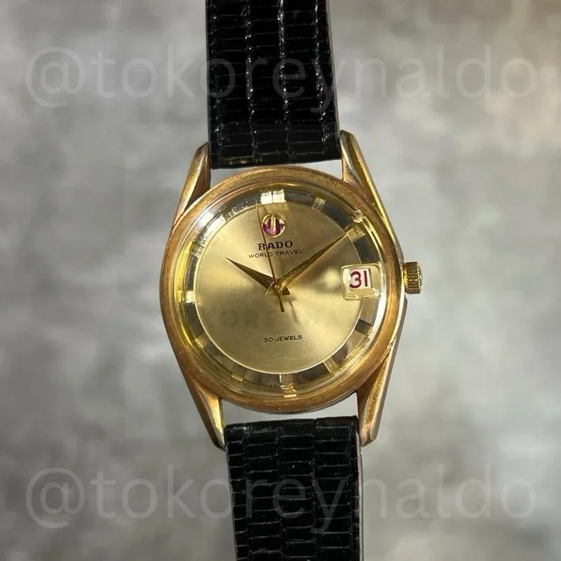 Thumb Rado World Travel Polerouter 59948 Gold-Plated Champagne Concentric Guilloché Dial