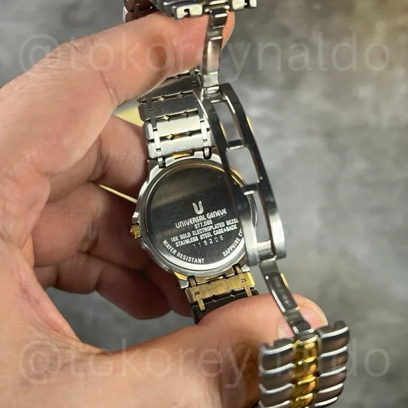 Thumb Universal Genève Polerouter 677.085 Two-Tone 18K Gold Electroplated Textured Dial (LX2031)