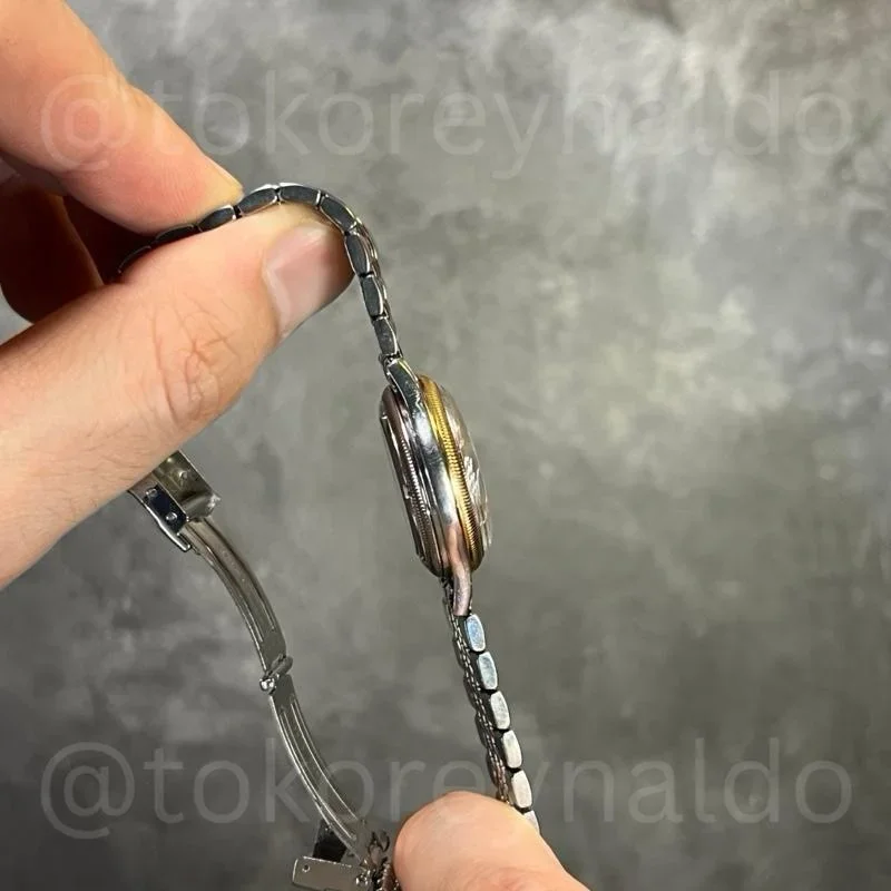 Thumb Big Crown Pointer Date 28.5 Stainless Steel - Rose Gold / Silver / Bracelet