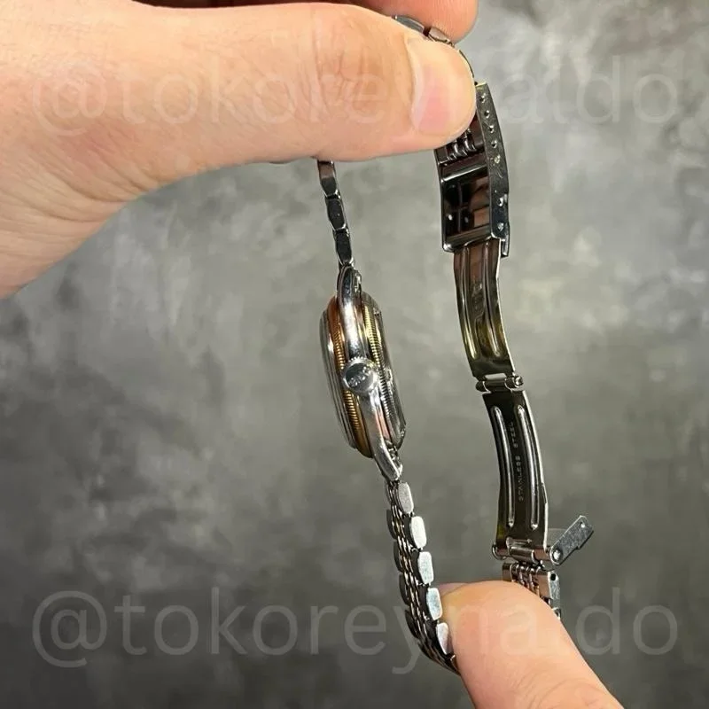 Thumb Big Crown Pointer Date 28.5 Stainless Steel - Rose Gold / Silver / Bracelet