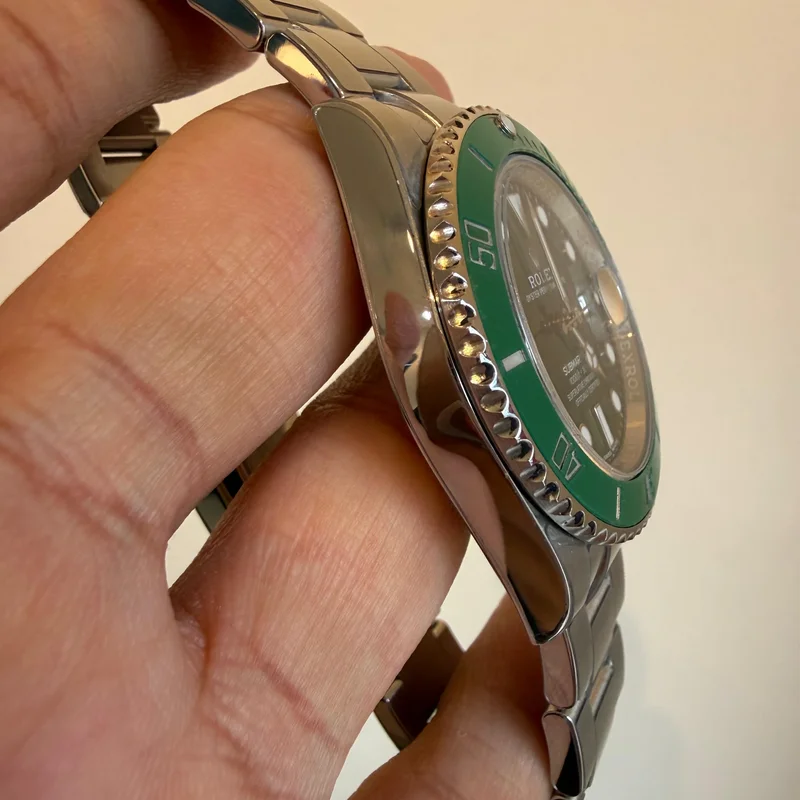 Thumb Submariner Date Stainless Steel / Green / Cerachom