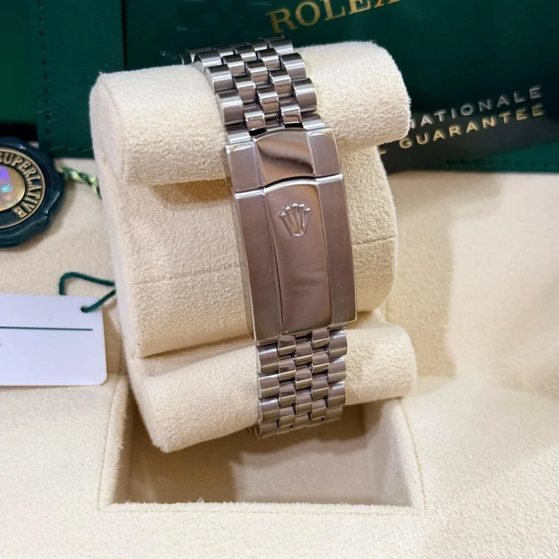 Thumb Datejust 41 Stainless Steel - Fluted / Green / Jubilee