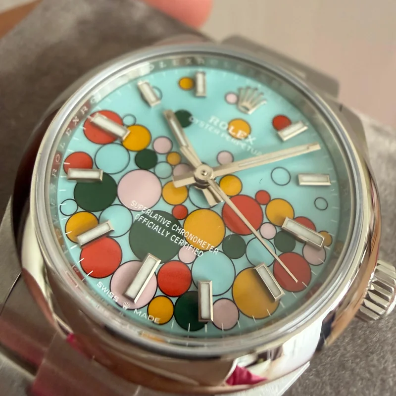 Thumb Oyster Perpetual 31 Stainless Steel / Turquoise Celebration