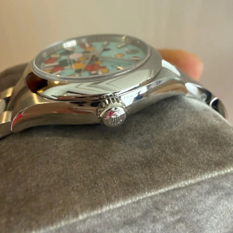 Thumb Oyster Perpetual 31 Stainless Steel / Turquoise Celebration