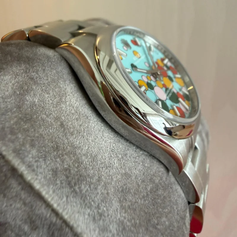 Thumb Oyster Perpetual 31 Stainless Steel / Turquoise Celebration