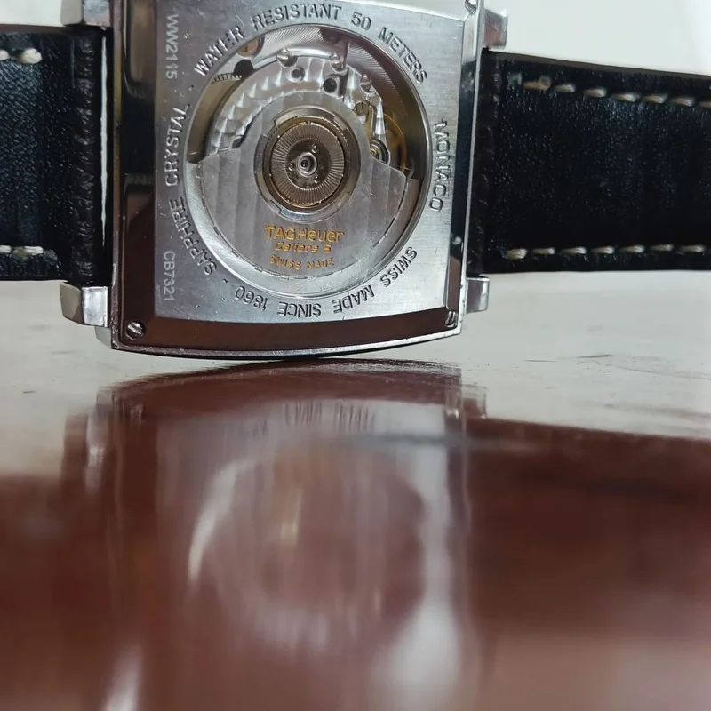 Thumb Monaco Calibre 6 Automatic Stainless Steel / Brown / Python