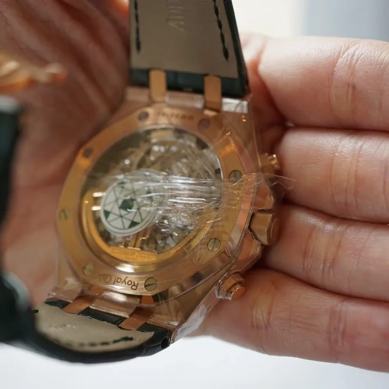 Thumb Royal Oak Chronograph 41 Pink Gold / Green / Strap