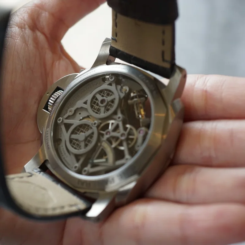 Thumb Luminor 1950 Tourbillon GMT Titanio Lo Scienziato Blue