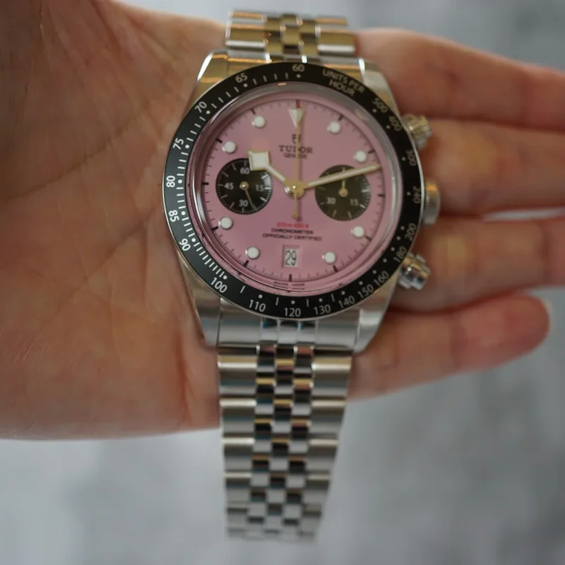 Heritage Black Bay Chronograph Pink / Bracelet