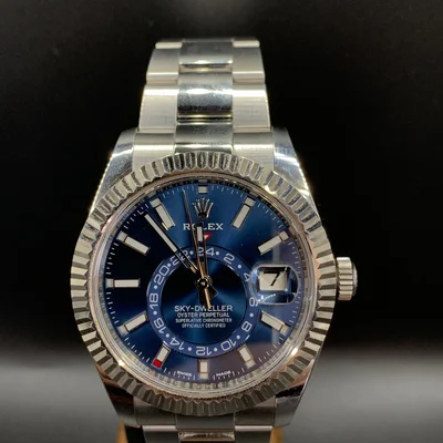 Sky-Dweller Stainless Steel / White Gold / Blue / Oyster