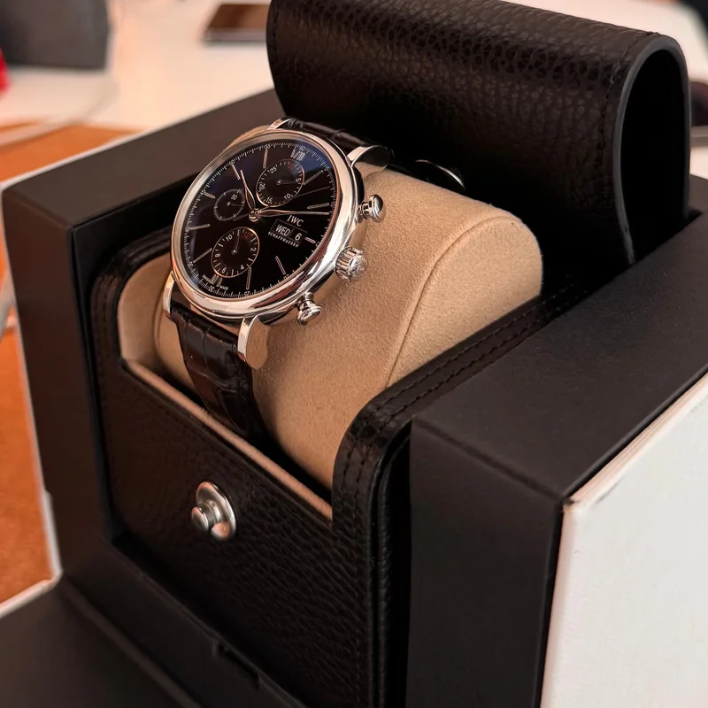 Thumb Portofino Chronograph Stainless Steel / Black / Alligator