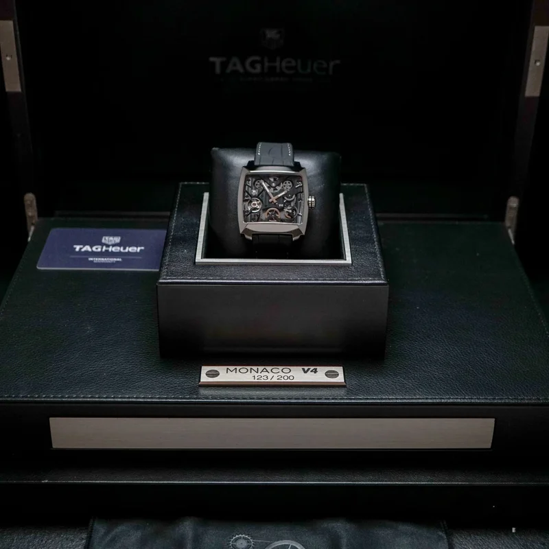 Thumb Monaco V4 Rare Limited Edition Skeleton Dial Automatic Titanium Ceramic Case 