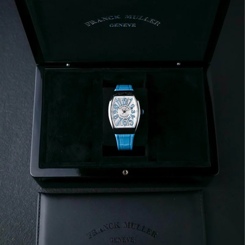 Thumb Vanguard Automatic White Dial Light Blue Rubber Strap