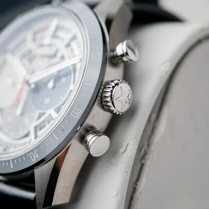 Thumb Chronomaster 2 Titanium / Skeleton / Alligator