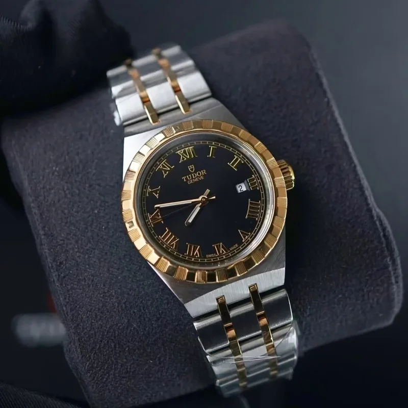 Royal Black Dial 28mm Two Tone