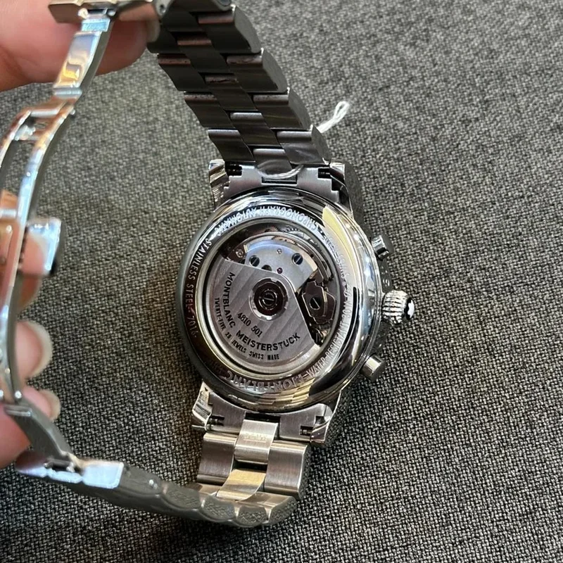 Thumb Meisterstuck Chronograph Stainless Steel / Blue