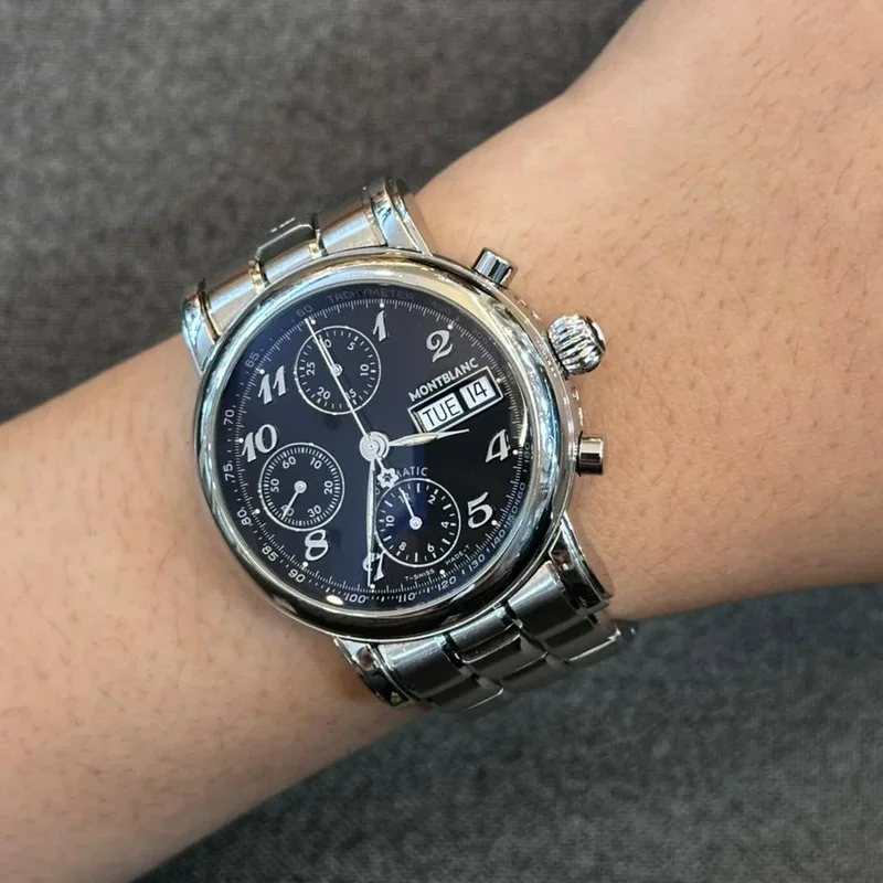 Meisterstuck Chronograph Stainless Steel / Blue