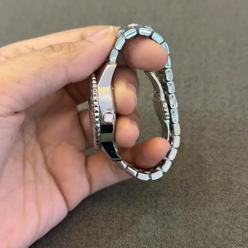 Thumb Christal Mother of Pearl Diamond Stainless Steel 