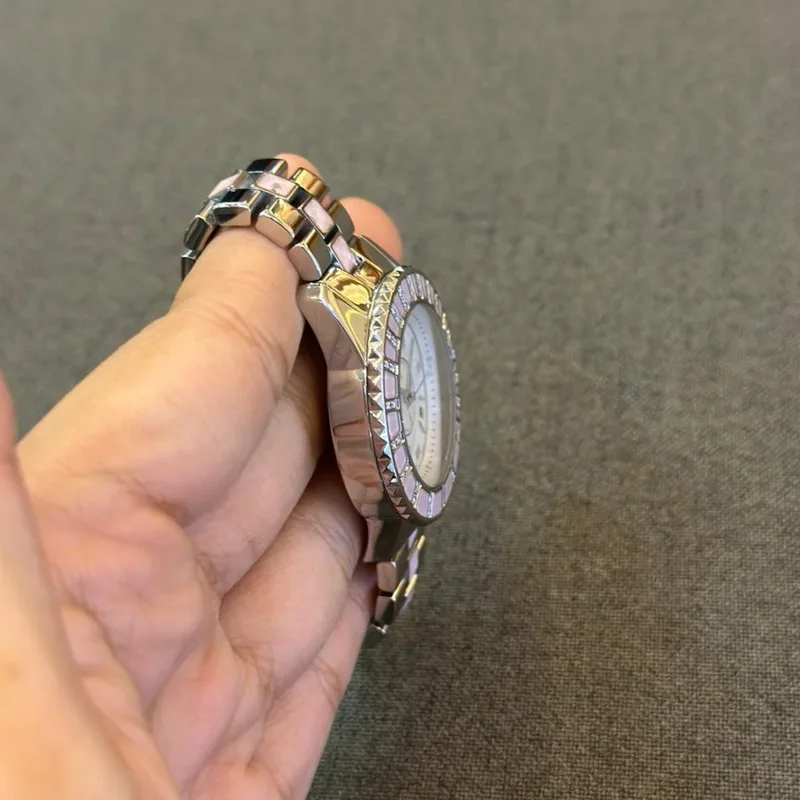Thumb Christal Mother of Pearl Diamond Stainless Steel 
