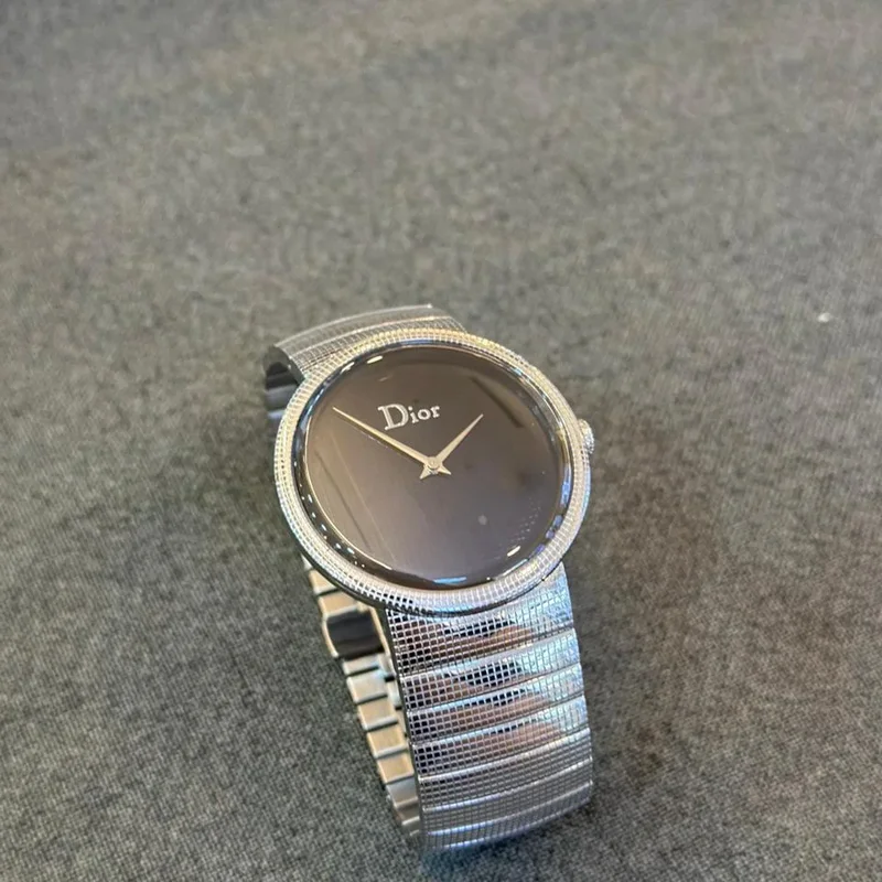 La D De Dior Stainless Steel Quartz / Black