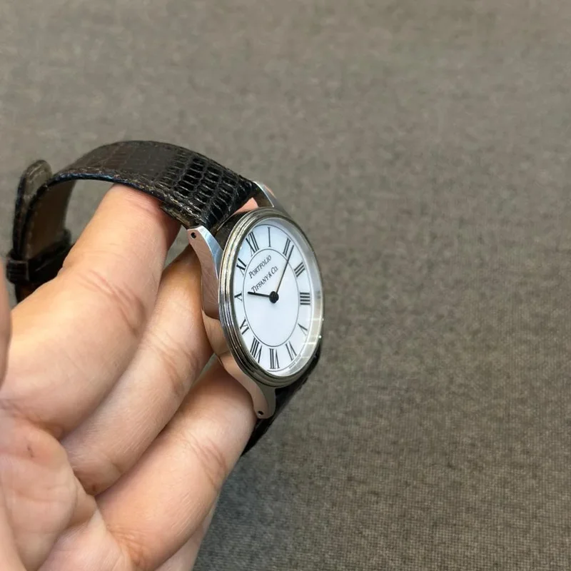 Thumb Portfolio Stainless Steel Quartz / White-Roman