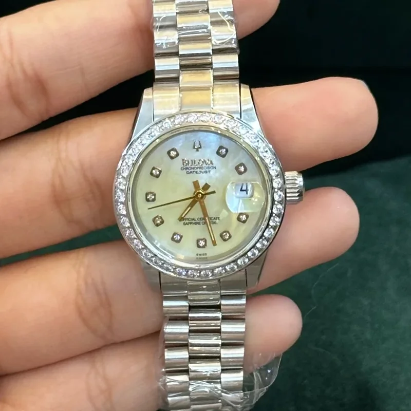 BULOVA DATE JUST LADIES NEW OLD STOCK