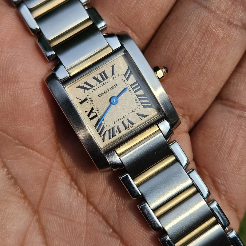 Tank Francaise Small Stainless Steel / Quartz