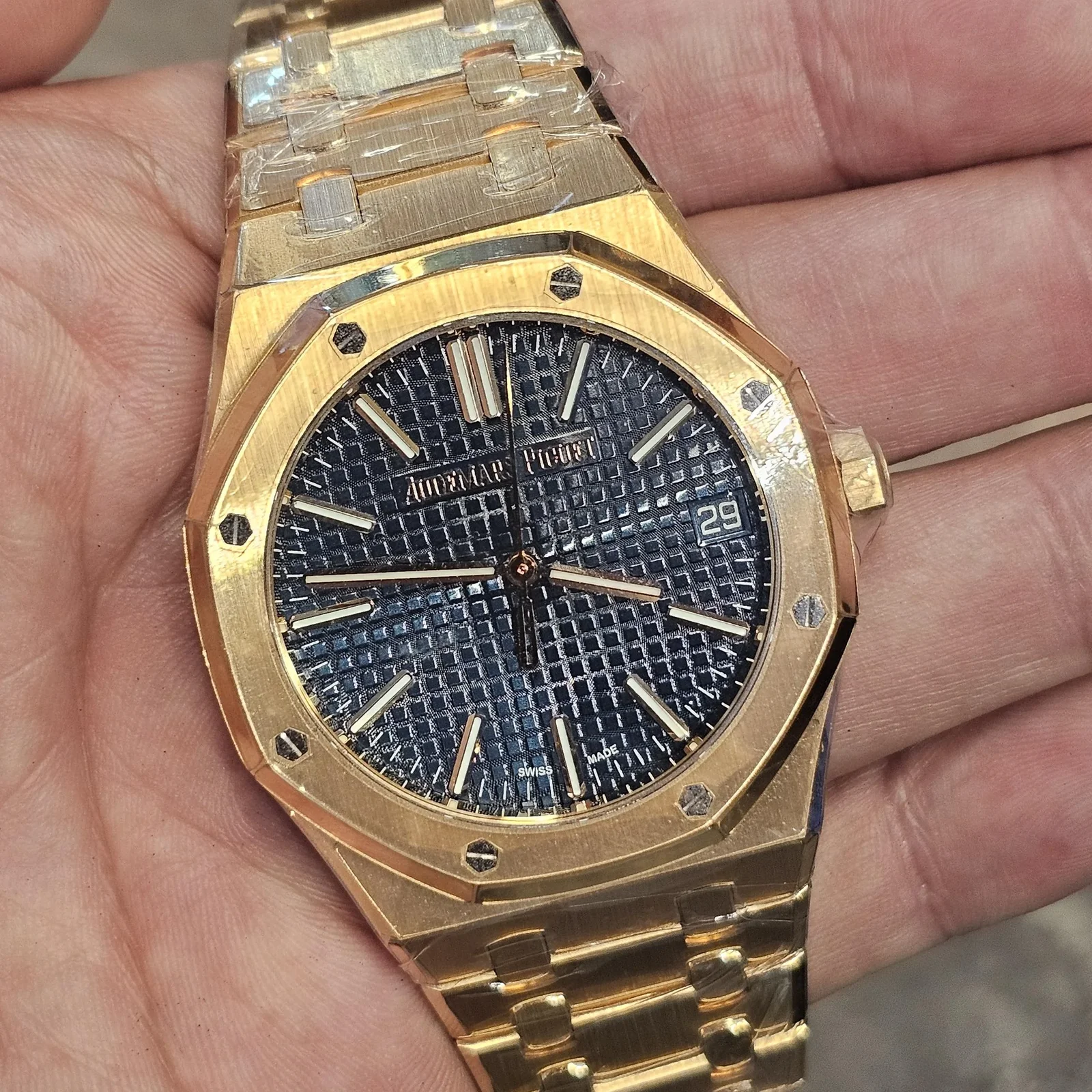Royal Oak Selfwinding 41 Pink Gold / Blue