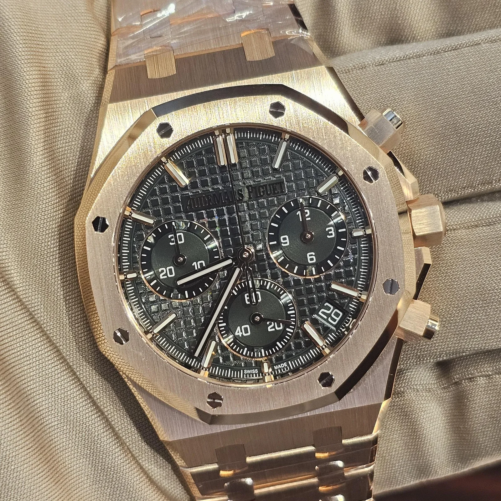 Royal Oak Chronograph 41 Pink Gold / Green