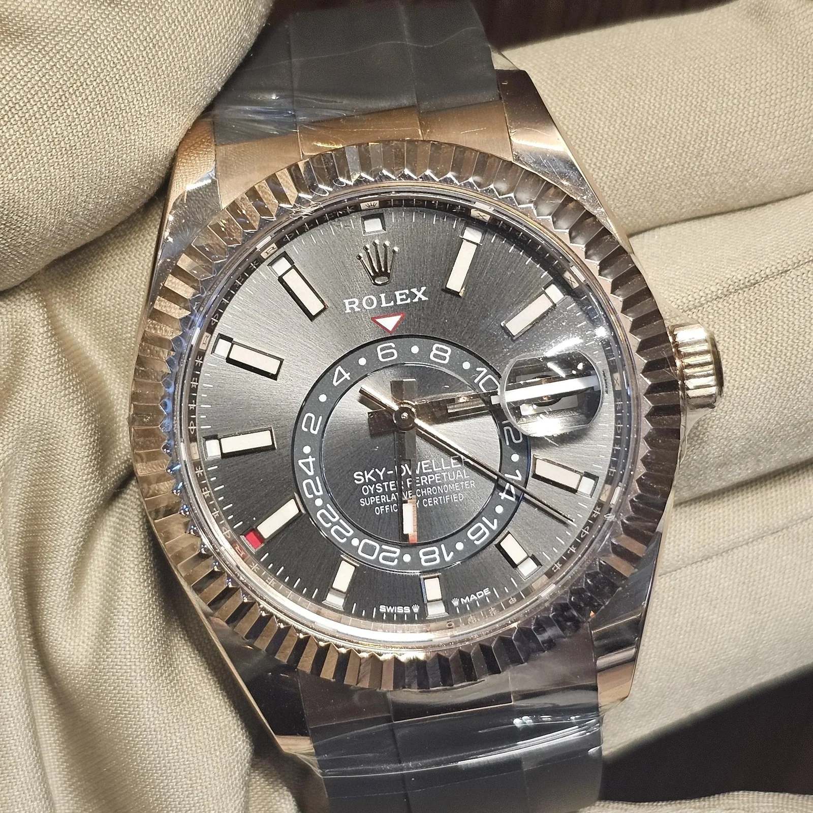 Sky-Dweller Everose / Slate / OysterFlex