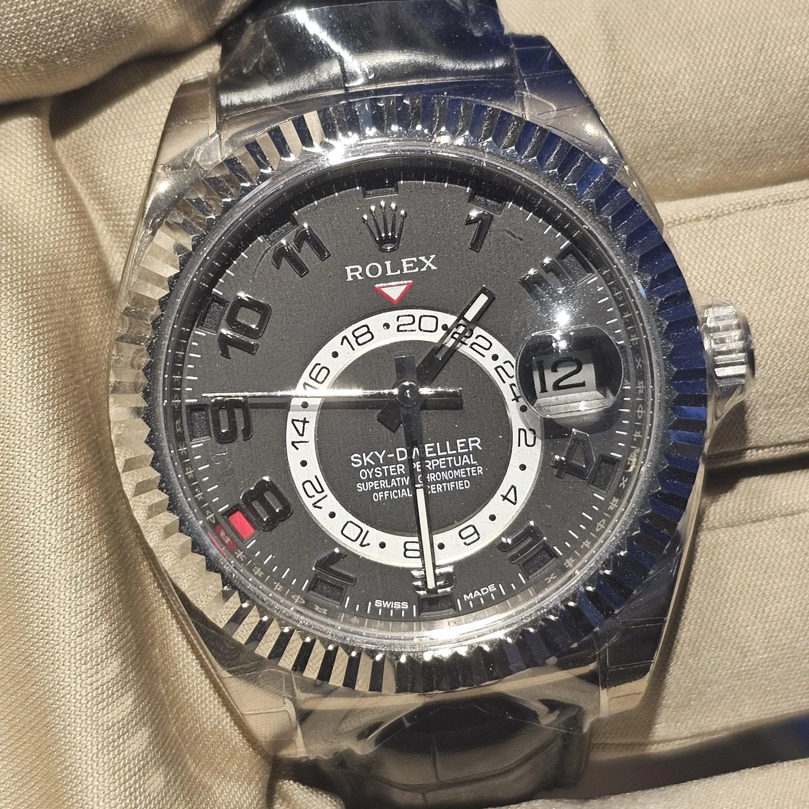 Sky-Dweller White Gold / Black / Alligator