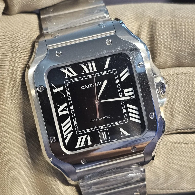 Santos Large Automatic Stainless Steel / Black