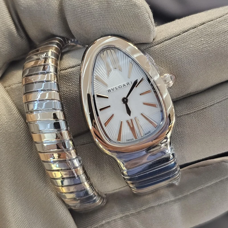 Serpenti Tubogas Stainless Steel - Rose Gold / White