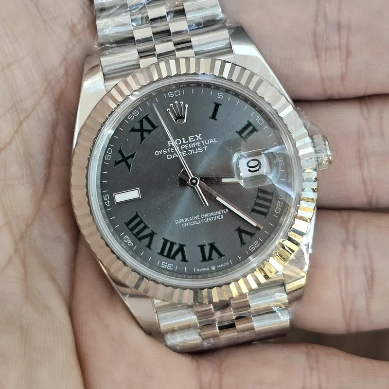 Datejust 41 Stainless Steel Fluted / Slate - Roman / Jubilee