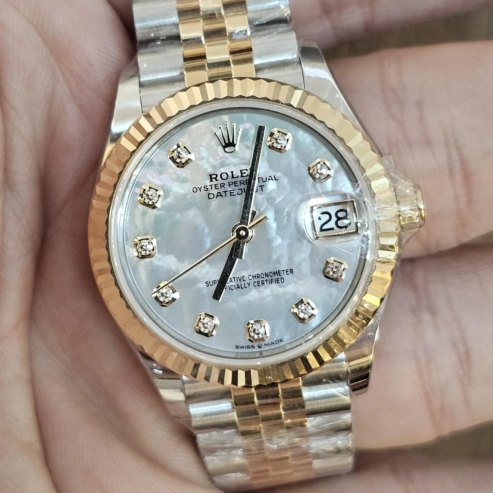 Datejust 31 Stainless Steel / Yellow Gold / Fluted / MOP / Jubilee