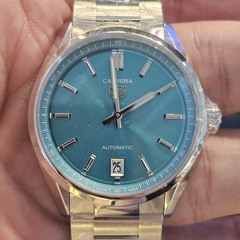 Carrera Date 36 Stainless Steel / Turquoise