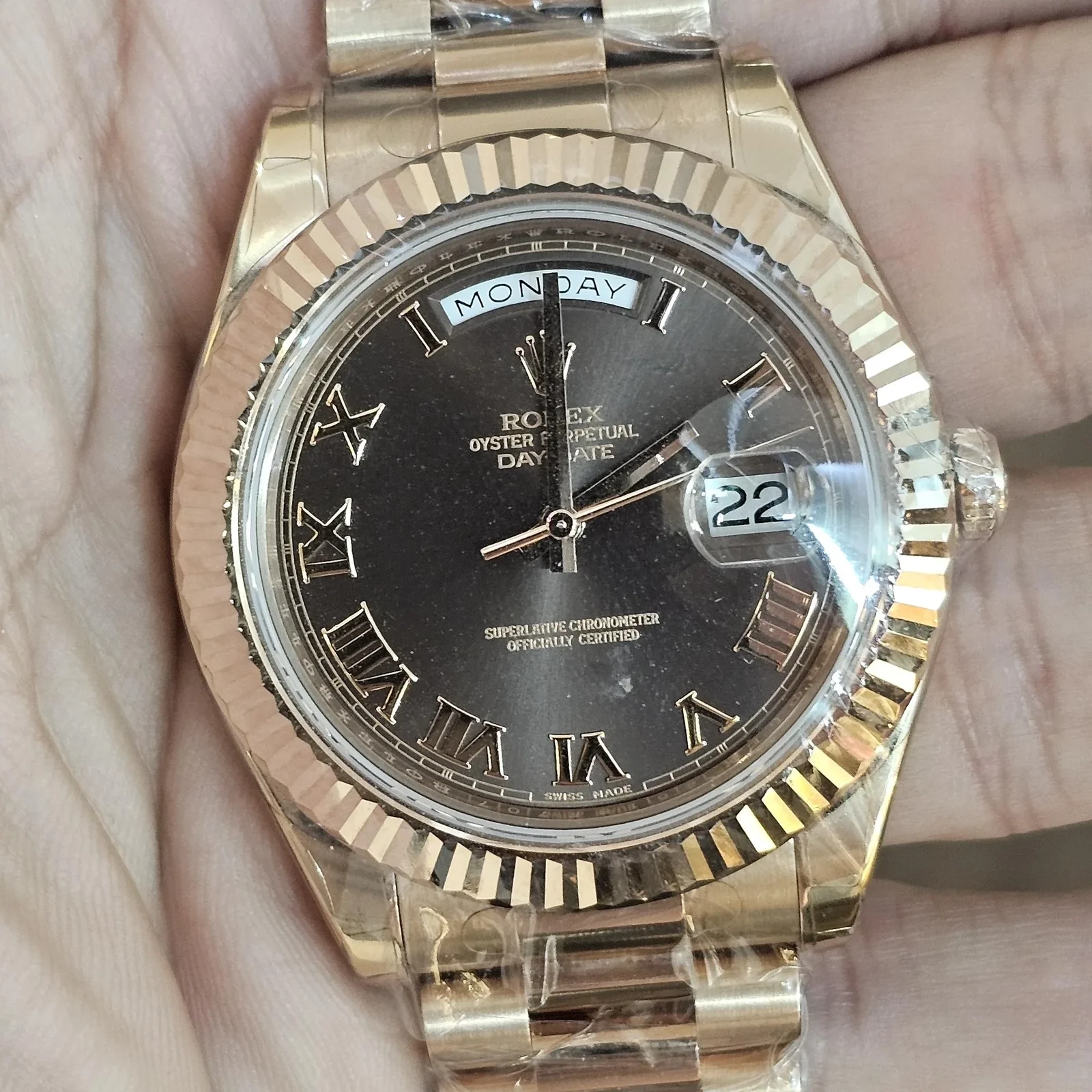 Day-Date II Everose Chocolate Roman