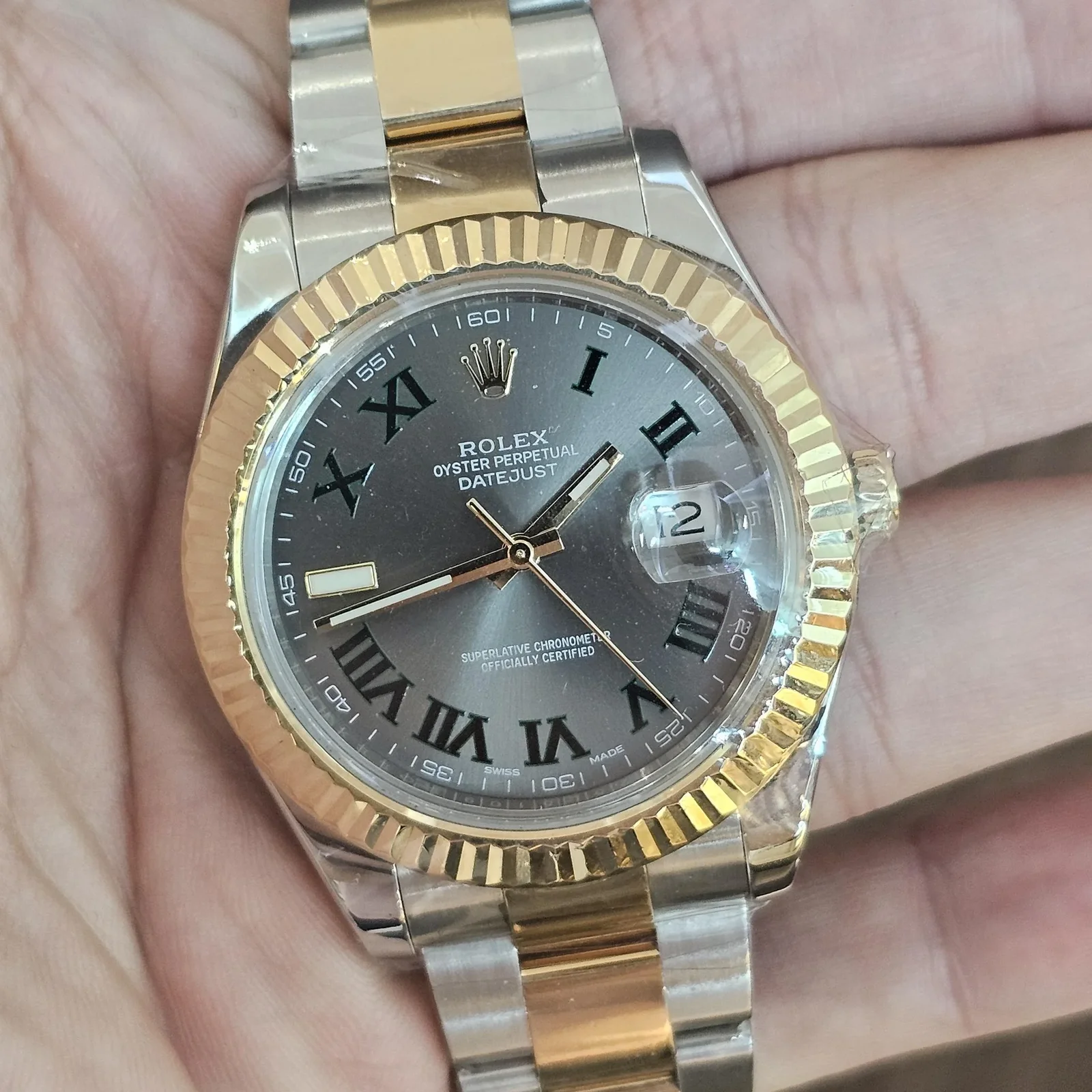 Datejust II Rolesor Slate Roman