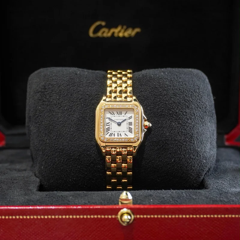 Panthere Small Yellow Gold / White / Diamond-Bezel